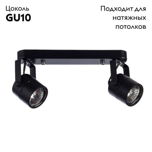 Спот Arte Lamp Lente (Ленте) A1310PL-2BK - фото 2