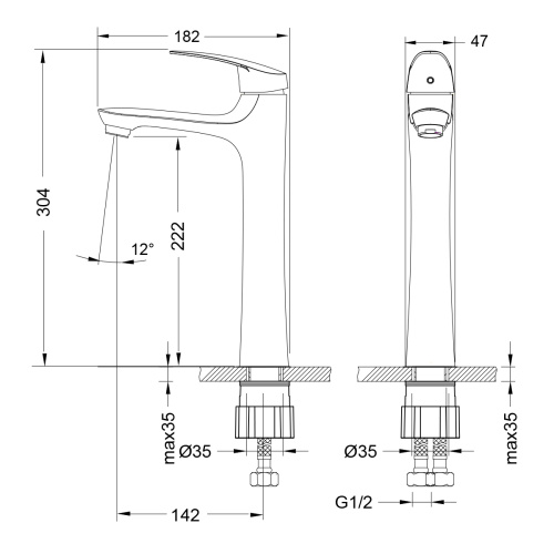 Смеситель LeMark Linara LM0409C на столешницу хром - фото 2