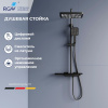 Душевая стойка RGW Shower Panels (Шоувер панелс) 51140134-04 настенная цвет черный с термостатом