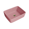 Раковина из санфаянса Grossman Color GR-3016PIM 48х37 накладная цвет розовый матовый без отверстий под смеситель