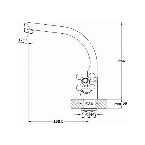 Смеситель для кухни G.Lauf QTZ QTZ4-D856 на столешницу хром - фото 3
