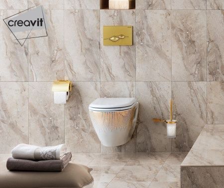 Клавиша смыва механическая Creavit GP1006.00 цвет золото