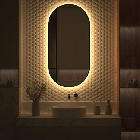 Зеркало с подсветкой Defesto AURA DF 2936R 60х120 подвесное