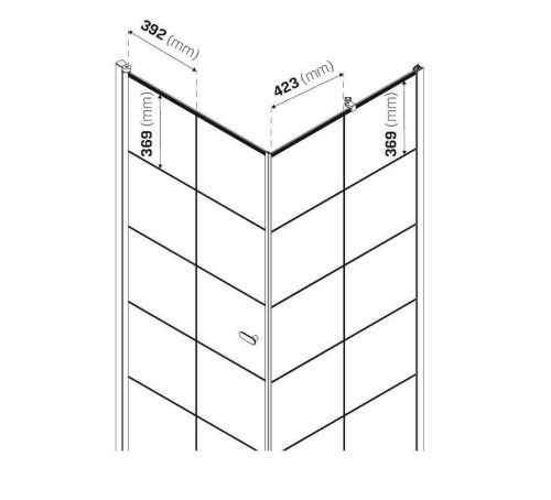 Душевой уголок New Trendy NEW SOLEO Black D-0285A/D-0121B 90х90 стекло прозрачное профиль черный без поддона - фото 4