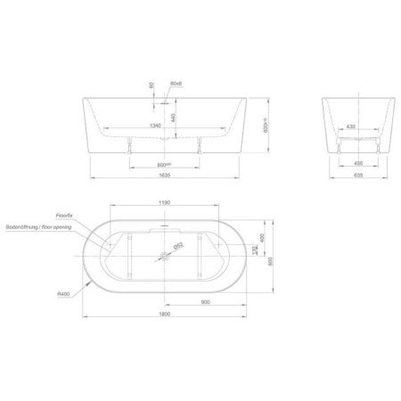 Ванна акриловая Knief Fresh 0100-230 180х80 встраиваемая прямоугольная