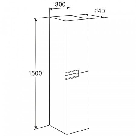 Шкаф-пенал Roca Victoria Nord Black Edition ZRU9000095 30х150 подвесной цвет черный