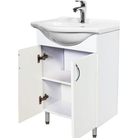 Тумба с раковиной Orange Лайт LA-60TUW+RA 60х40 напольная цвет белый