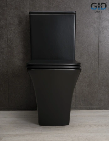 Унитаз напольный с бачком Gid Cuadrado Tn2184Bm (62252Y) черный матовый с сиденьем микролифт безободковый
