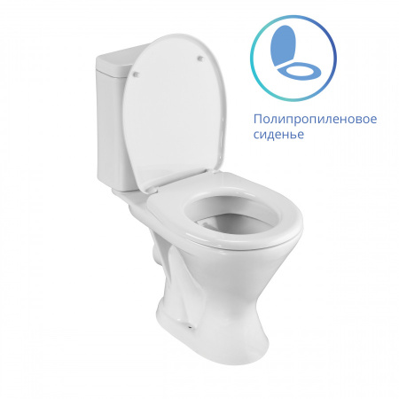 Унитаз-компакт напольный с бачком Santeri Грация 1P2103S0000BF белый с сиденьем каскадный смыв