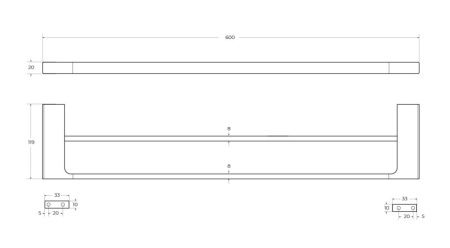 Полотенцедержатель Cezares SLIDER SLIDER-THD-60-GM