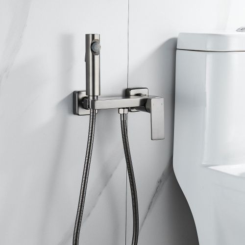 Гигиенический душ со смесителем Rose R1805T-1 пепельный - фото 4