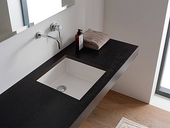 Раковина из санфаянса Scarabeo Gaia-Tech-Miky 8089 42х42 встраиваемая цвет белый