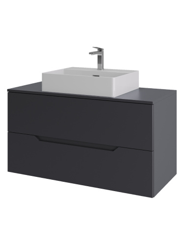 Тумба с раковиной Orange Line Li-100TugMDF+B04-500W 101х46х66 - фото 2