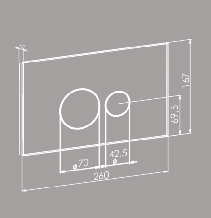 Клавиша смыва механическая Boheme 668-SGM цвет графит глянцевый