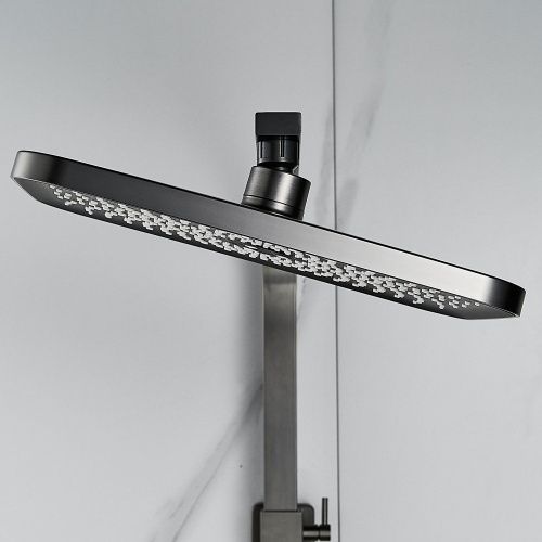 Душевая стойка Shevanik S7036T настенная цвет оружейная сталь - фото 5