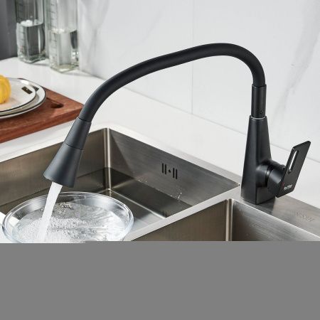 Смеситель для кухни Raffine F313H-3 на мойку черный