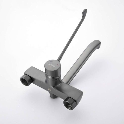 Смеситель для ванны и душа BELZ B79019-3 настенный оружейная сталь - фото 4