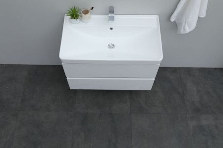 Раковина керамическая Aquanet Ирис 00301805 80х50 полувстраиваемая цвет белый 1 отверстие под смеситель