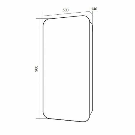 Зеркало-шкаф 1MarKa Nuvo У83224 50х90 подвесной цвет белый