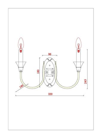 Бра Arte Lamp Collinetta (Цоллинетта) A4094AP-2PB