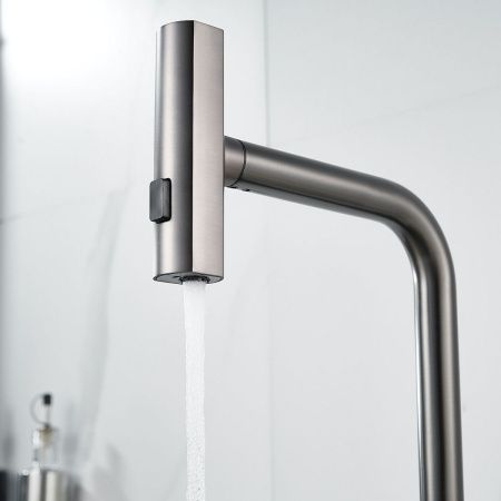 Смеситель для кухни Raffine F203T на мойку оружейная сталь