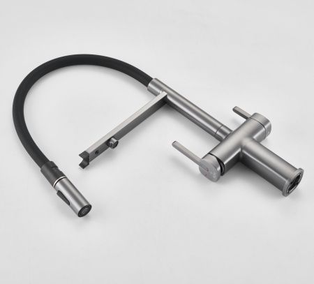 Смеситель для кухни Rose R358T на мойку оружейная сталь