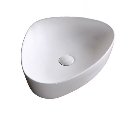 Раковина из сантехнического фарфора Cerutti SPA CR0089 50х40 накладная цвет белый без отверстий под смеситель