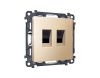Комплект механизма компьютерной двойной розетки RJ-45 Ambrella Volt MA MA612110