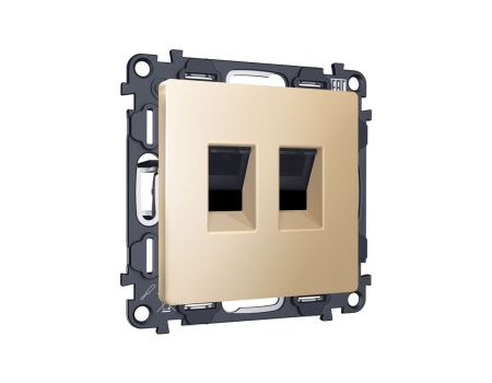 Комплект механизма компьютерной двойной розетки RJ-45 Ambrella Volt MA MA612110