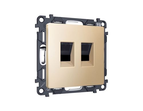 Комплект механизма компьютерной двойной розетки RJ-45 Ambrella Volt MA MA612110 - фото 3