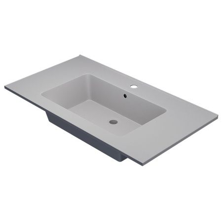 Раковина из искусственного камня Uperwood Parma Quartz 291003009 90х50 полувстраиваемая цвет белый