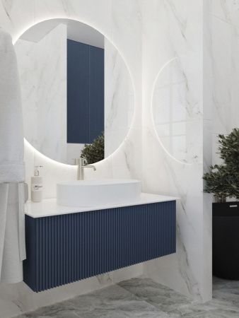 Тумба со столешницей La Fenice TERRA NFNC-01-TER-BG-80-3-GG 80х50 подвесная цвет синий