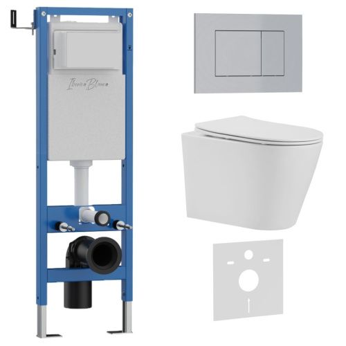 Комплект унитаз с инталляцией и клавишей смыва Iberica Blanca BURGOS ALTO IB.001M.BRA.234.853 - фото 2