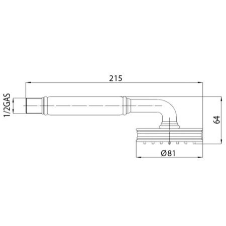 Душевая лейка Nicolazzi Liberty 7114CR цвет хром