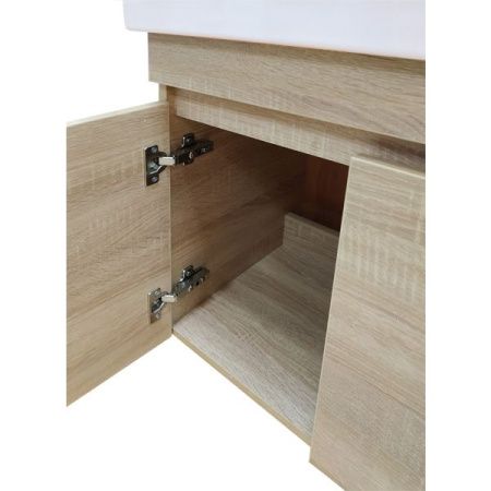 Тумба с раковиной Comforty Тромсе 00004142217CF 60х40 подвесная цвет коричневый