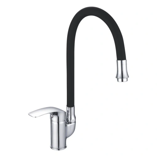 Смеситель для кухни Shevanik S5543-3 на мойку черный/хром - фото 2