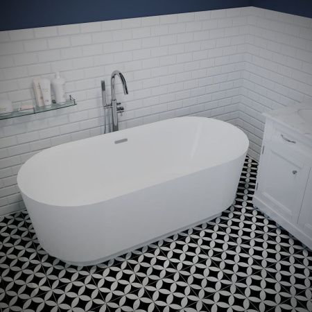 Ванна акриловая Wellsee Air Gap R 238601000 170х75 отдельностоящая овальная с ножками