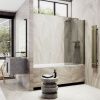 Душевая шторка на ванну Maybah Glass MGV-784-2 70х140 стекло тонированное профиль бронза ориентация универсальная