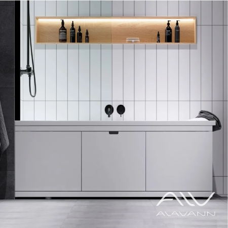 Экран под ванну Alavann Rita 180 см ALV1026001 фронтальный МДФ съемный/раздвижной белый