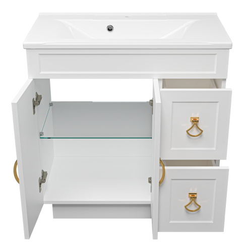 Тумба под раковину Misty Амбра П-Амб0080-011-2Я 77х44х80 напольная - фото 3