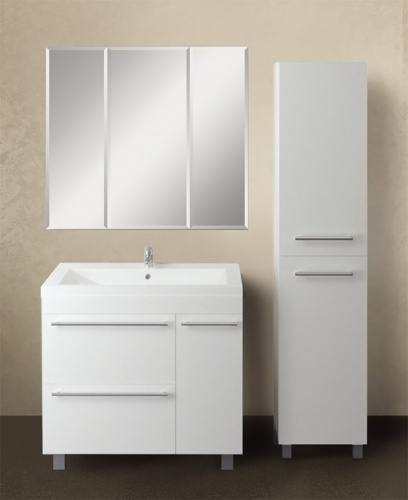 Зеркало-шкаф 1MarKa Соната У29558 90х14х80 подвесной цвет белый - фото 3 Зеркало-шкаф 1MarKa Соната У29558 90х14х80 подвесной цвет белый - фото 3