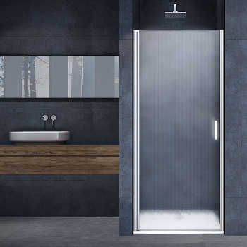 Душевая дверь Vincea Alpha VDP-3AL750MT 75х195 стекло текстурное профиль хром глянцевый