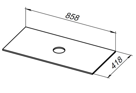 Столешница Allen Brau Liberty 1.33008.M 86х42 накладная цвет белый