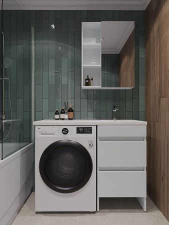 Тумба с раковиной Orange Sistema ST-110TUW+RAR 110х50 напольная цвет белый