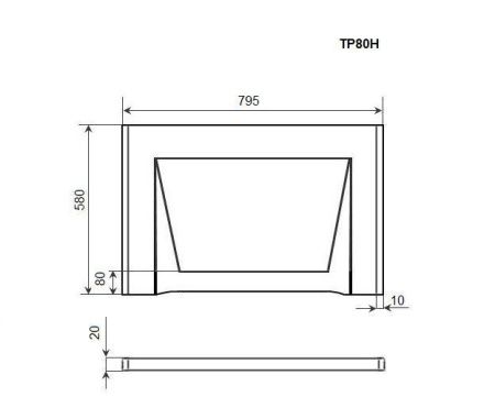 Торцевая панель Timo TP80H