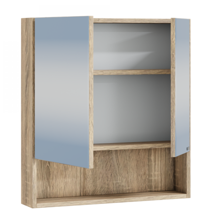 Зеркало-шкаф СанТа Мира 700404 60х70 подвесной цвет коричневый/бежевый