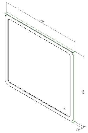 Зеркало с подсветкой Aquanet Ирис 00326447 90х80 подвесное