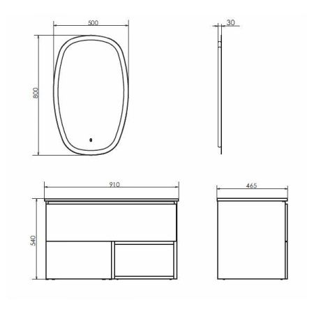Тумба с раковиной Comforty Мальме 00-00004200CF 90х50 подвесная цвет серый