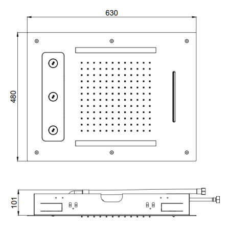 Верхний душ Almar  E044190.MS хром