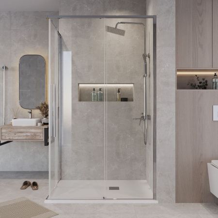 Душевой уголок Grossman Galaxy 300.K33.01.9070.10.00 90х70 стекло прозрачное профиль хром без поддона